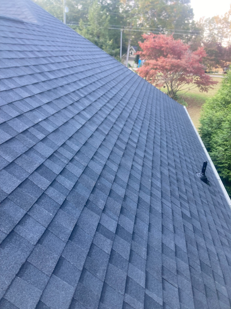 Roofing materials and shingles prepared for a residential roof replacement