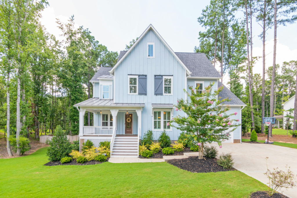 Upscale residential home exterior in Willow Springs neighborhood