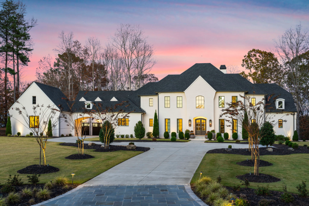 Upscale residential home exterior in a North Fulton County neighborhood